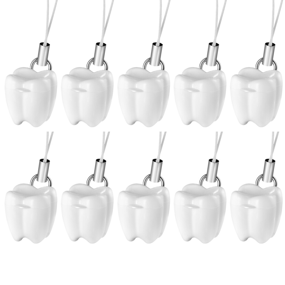10Pcs Baby Teeth Souvenir Box Safe Holder For Milk Tooth Memory White Ohphcall
