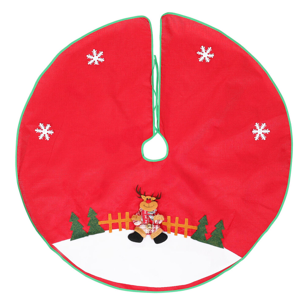 Red Decorative Xmas Tree Skirt Fabric Christmas Tree Bottom Cover-image-OPC-PMPY7BX-NEW