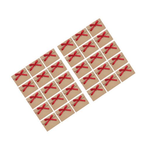 50St Kraftpapper Bowknot Bröllopsinbjudan Ljusbrun 1