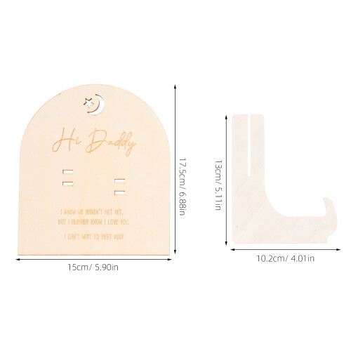 1Ensemble Plaque Décorative Bois Beige Support Pour Annonce 1