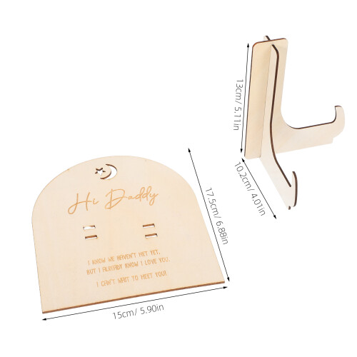 1Ensemble Plaque Décorative Bois Beige Support Pour Annonce 2