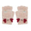 1Par Barnhandskar Halvfinger Vinter Värmande Beige Plush 7