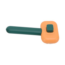 Multifunctional Self-Cleaning Dog Hair Brush, 9x18cm, Orange/Green