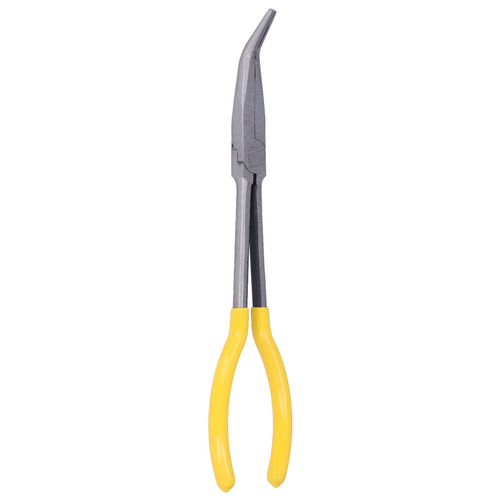 Heavy-Duty 11In Needle Nose Pliers 45 Angle 45# Steel Long Reach Wire Cutters 6921357645642