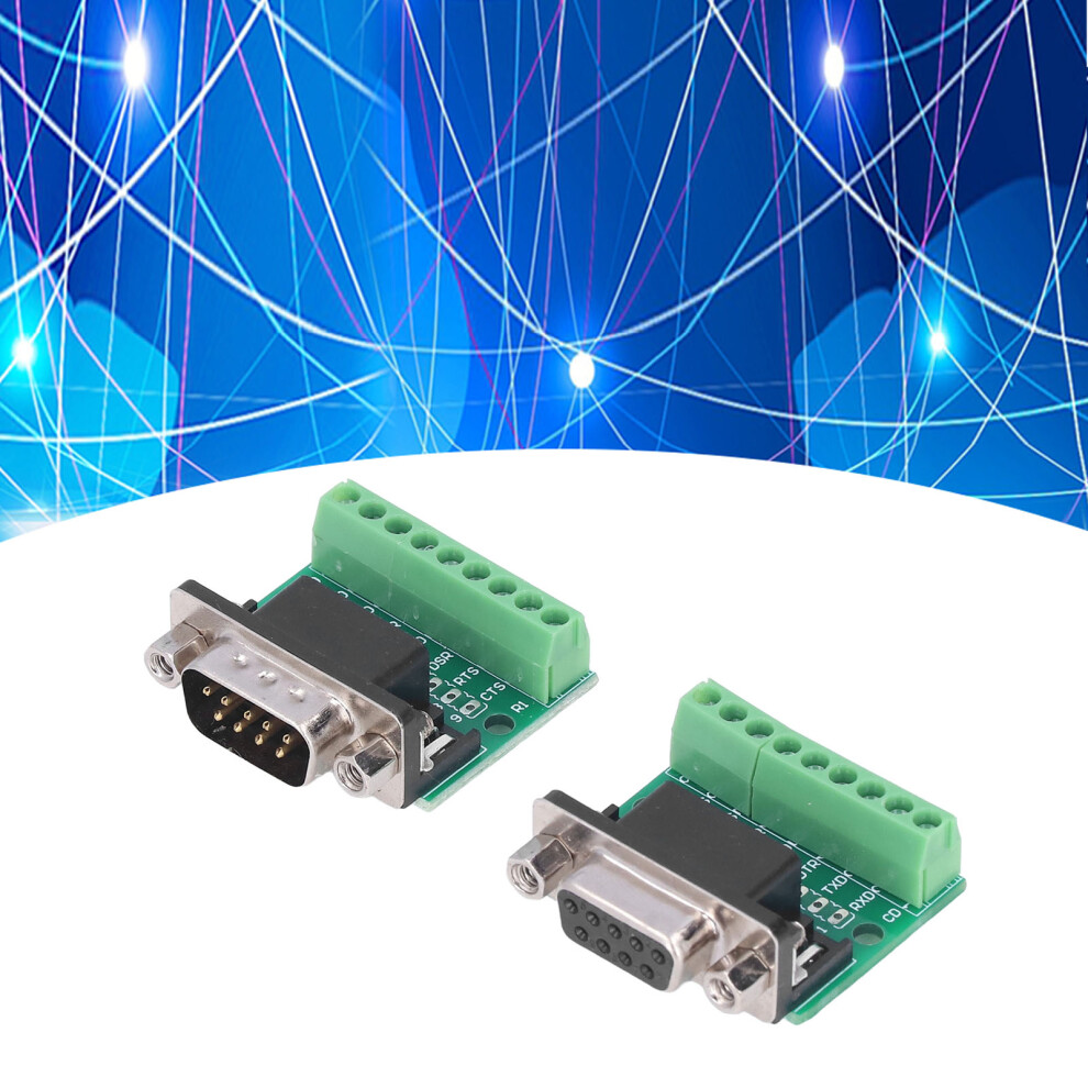 Db9 9 Pin Connector With Screw Terminal Male To Female Adapter For Rs232 Rs485 8491357647161