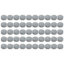 50Pcs Leather Billiard Pool Cue Tips 10.5mm with Storage Box
