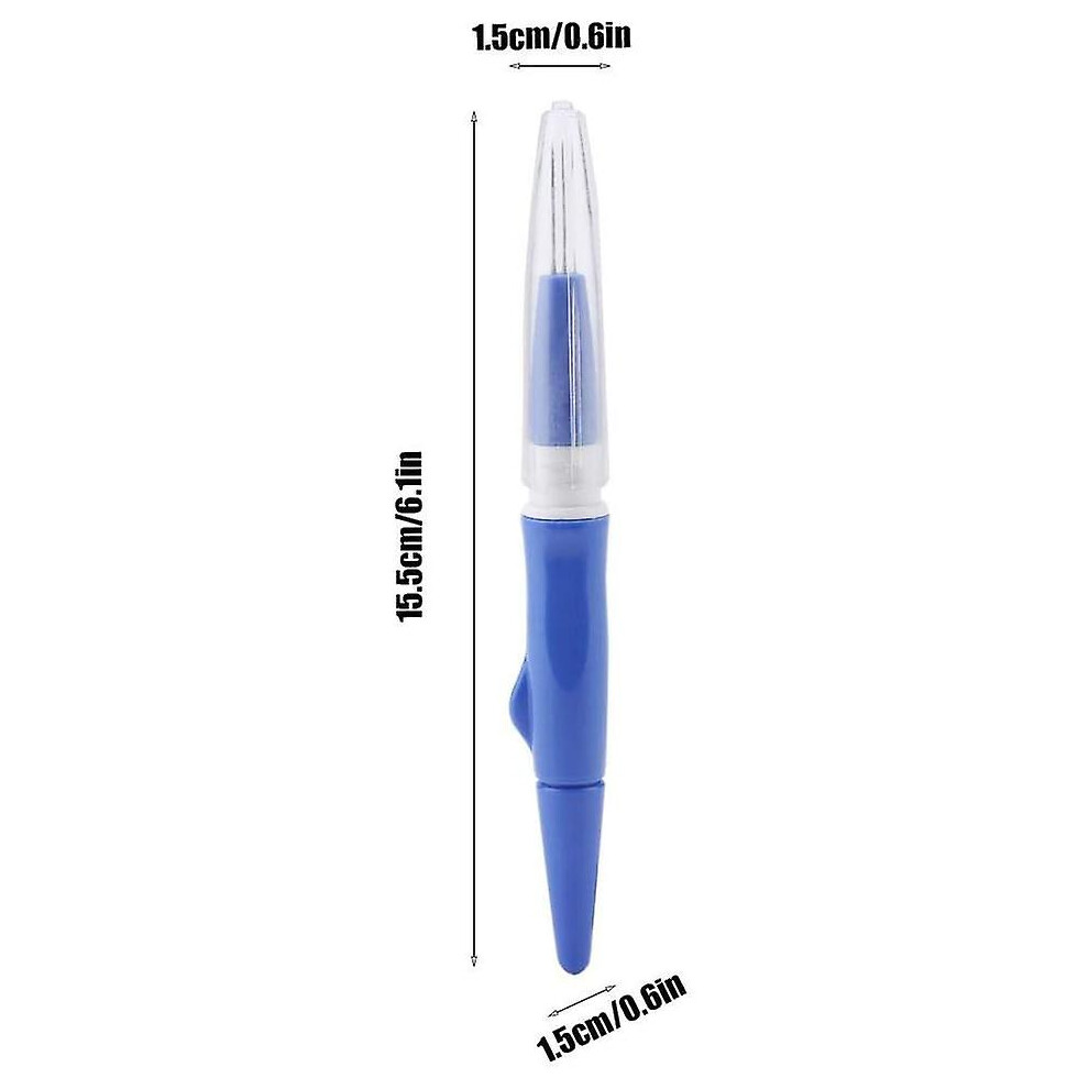 Kikidex (As Show, One Size) Needle & Agrave; Felting Embroidery Punch Pen With 3 Fine Needles Set Tool Wool Felting Sewing Supplies Diy Sewing Crafts (Blue)