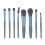 Set di 8 pennelli per il trucco - Portatile Blu ABS 2