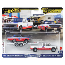 Hot Wheels Premium Car Culture Team Transport - '63 Chevy Nova and '88 Chevy Silverado 3500 2 Vehicle Set (#68)