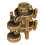 2Pcs Mini Brass Backflow Incense Burner Elegant Decoration 1