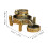 2Pcs Mini Brass Backflow Incense Burner Elegant Decoration 2