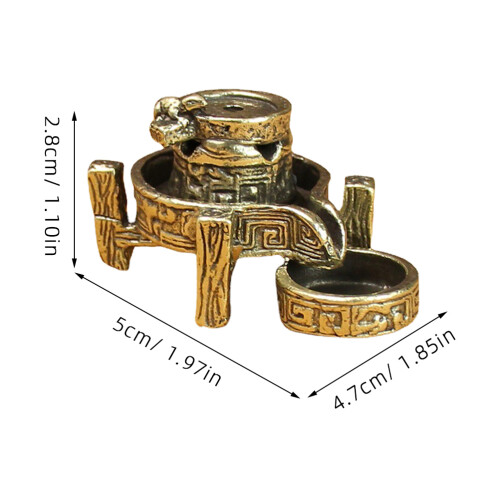 2Pcs Mini Brass Backflow Incense Burner Elegant Decoration 1