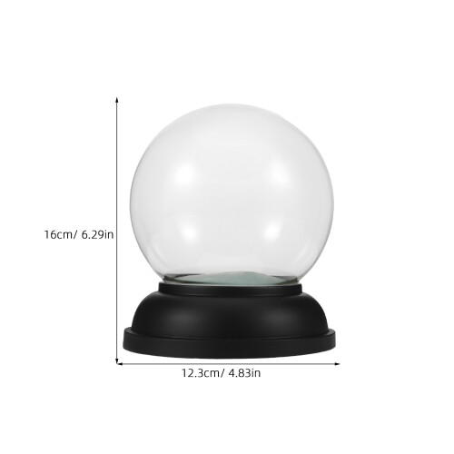 DIY Snow Globe Kit with Clear Glass Dome and Black Base 1