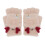 1Par Beige Halvfinger Vinterhandskar Barn Plush Varm Slitstark 1