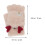 1Par Beige Halvfinger Vinterhandskar Barn Plush Varm Slitstark 2