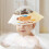 Toddler Shower Cap Capybara Pattern Head Protector Splash-Proof Bathing Cap Eyes Nose Neck Protection 2