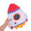 Flerfärgad Party Rocket Pinata I Papp Blindfold Och 4
