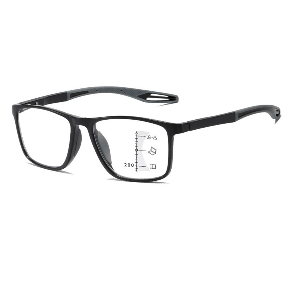 Blue/Light/Black Progressive Multifocus Reading Glasses Men And Women Flexible Sports Frames Anti Computer Readers 3.5X
