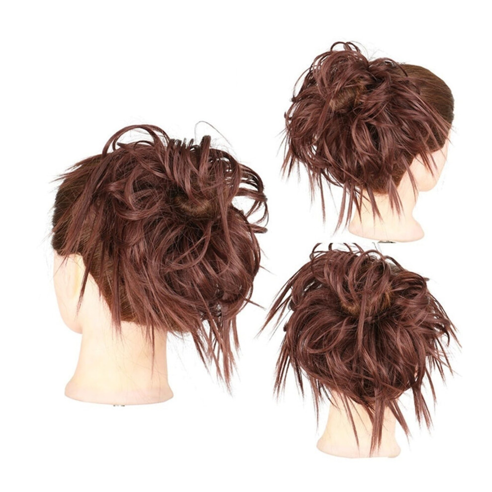 Unisex Bun Hair Piece Tousled Updo Messy Bun Ponytail Extensions Color Q17 33 Synthetic Hairpiece For Women And Girls