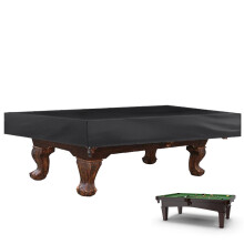 Billiard Table Cover, Pool Table Cover, Waterproof 210D Oxford Fabric, Portable Indoor Outdoor Table Protector, Black