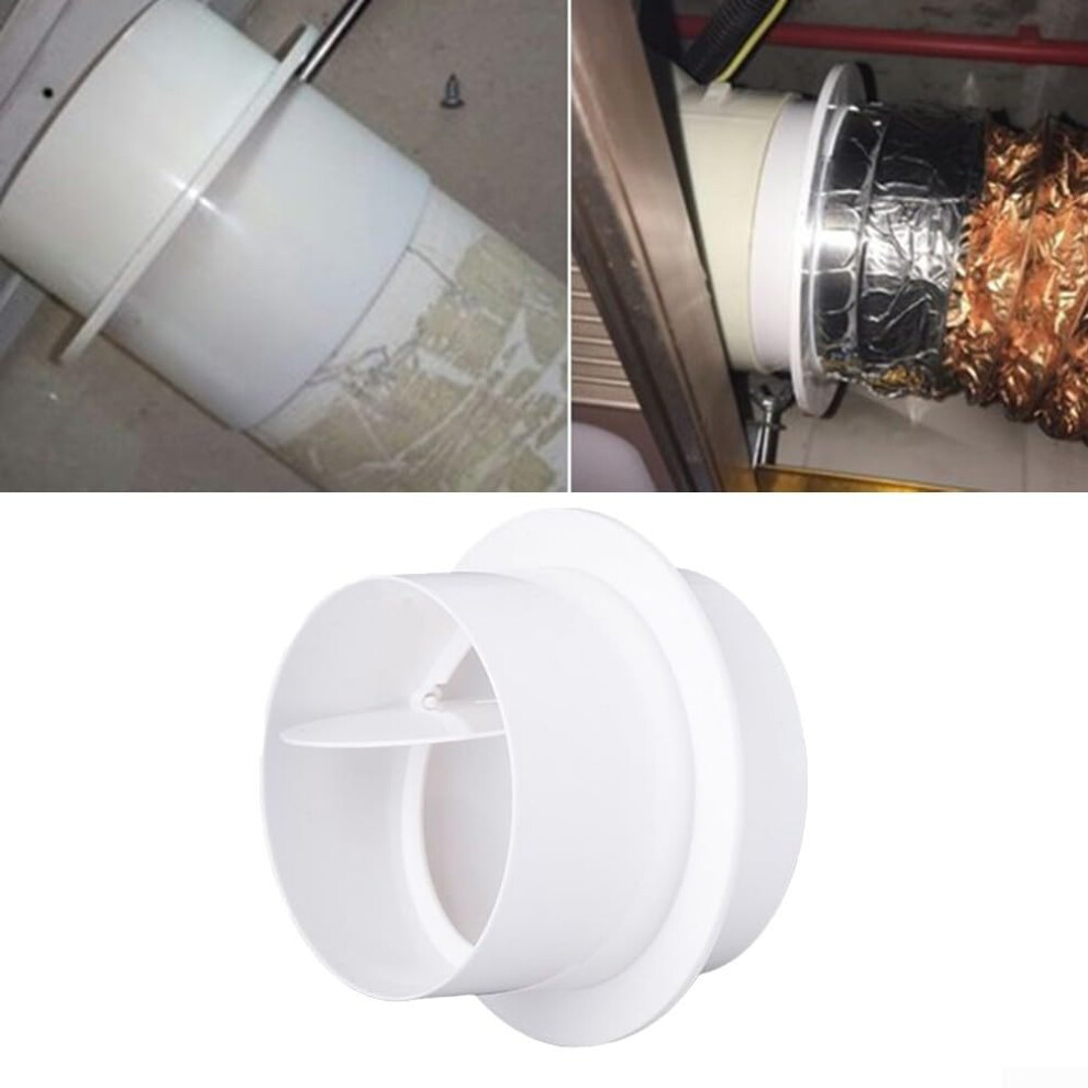 Round Pvc Check Valve For Bathroom Exhaust Ventilation Backdraft Damper 120Mm 9339159963616
