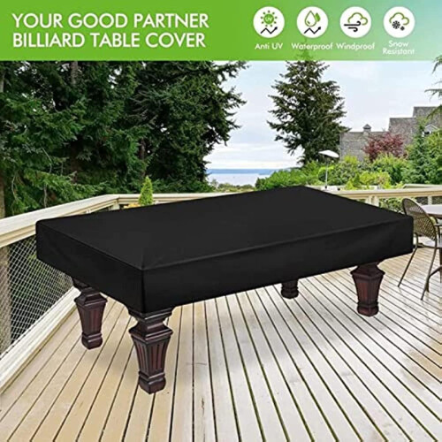Pool Table Covers Waterproof With Drawstring 210D Oxford Fabric Billiard Table Protector 235x135x20cm 2