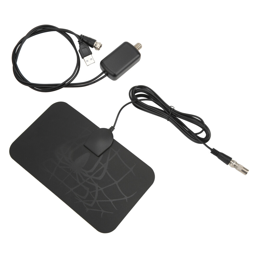 Kj-034 Amplified Hd Digital Tv Antenna 25Dbi 21X12cm 980 Mile Range 8421357650168