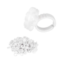100pcs Flower Glue Rings 1.8cm Eyelash Extension Tool Holder