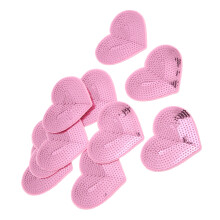10 Stück Pink Herz Baumwoll-Aufbügeltattoos, 8,2x7cm, langlebig & leicht