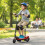 Homcom HOMCOM Foldable Powered Scooter 120W w/ Adjustable Seat and Brake, Red 1