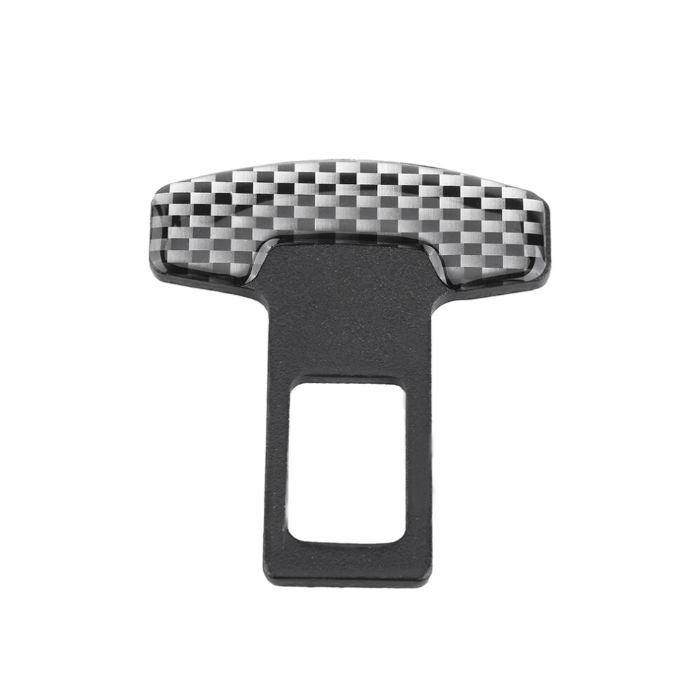 Universal Carbon Fiber Car Safety Belt Alarm Stopper Clip Clamp - Durableï¼\" 8261357652386