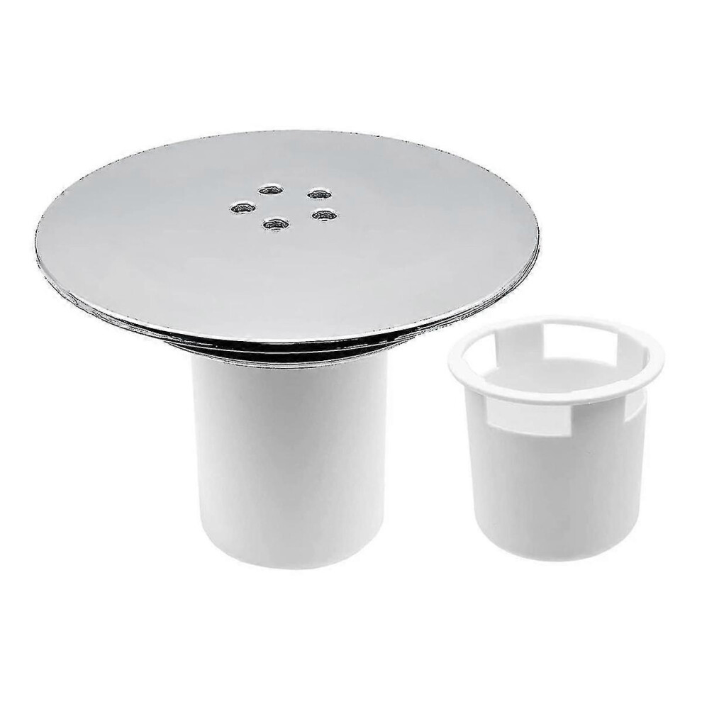 Kikidex (As Show, One Size) Shower Trap Cover, Shower Plug Hole Cover 90Mm/115Mm Plug Drain Replacement Hole Chrome Plated Fini
