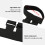 Cinghia da spalla regolabile per skateboard nera 6.2oz 7