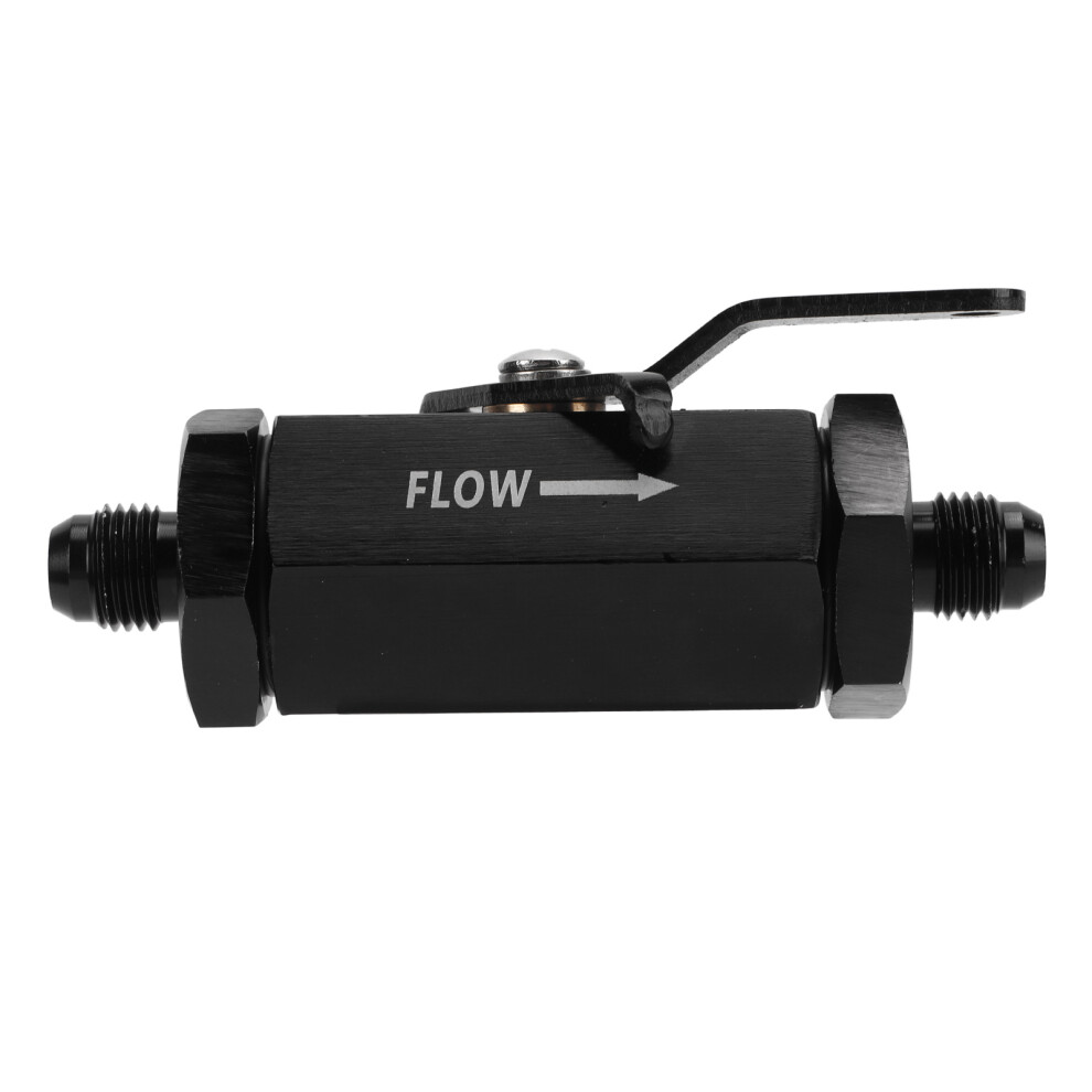 Aluminum An6 Fuel Shut Off Valve Flow Control Rustproof Black 8731357654999
