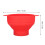 Large Red Microwave Popcorn Popper, Foldable Silicone, 26x14cm 12