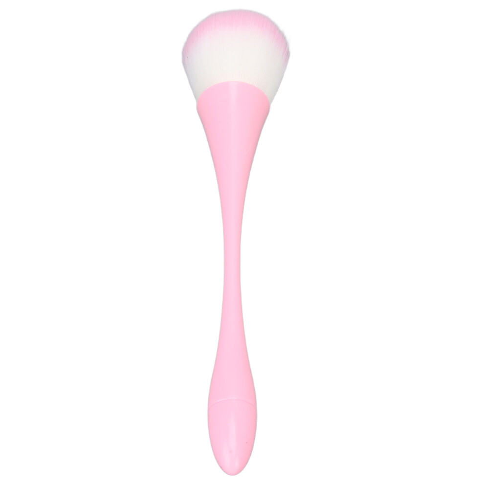 Pink Nail Dust Cleaning Brush With Soft Fluffy Hair For Makeup And Loose Powder