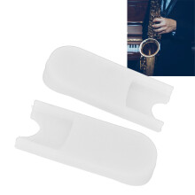 2 pièces coussin de repose-doigts en silicone blanc pour saxophone
