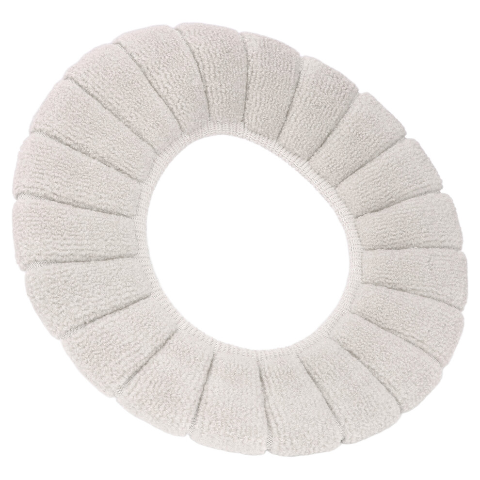 Thickened Washable Toilet Seat Cover Beige Soft Durable Skin-Friendly Comfort 8701357660818