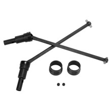 2 Stück Stahl-Antriebswellen für 1/10 RC-Truck, 143 mm, schwarz