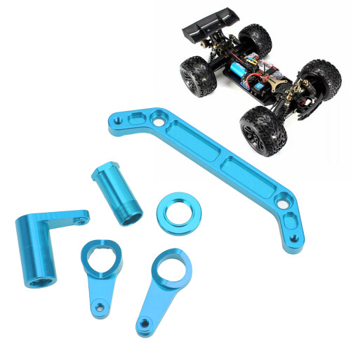Kit sterzo in alluminio per RC 1/10 blu per camion