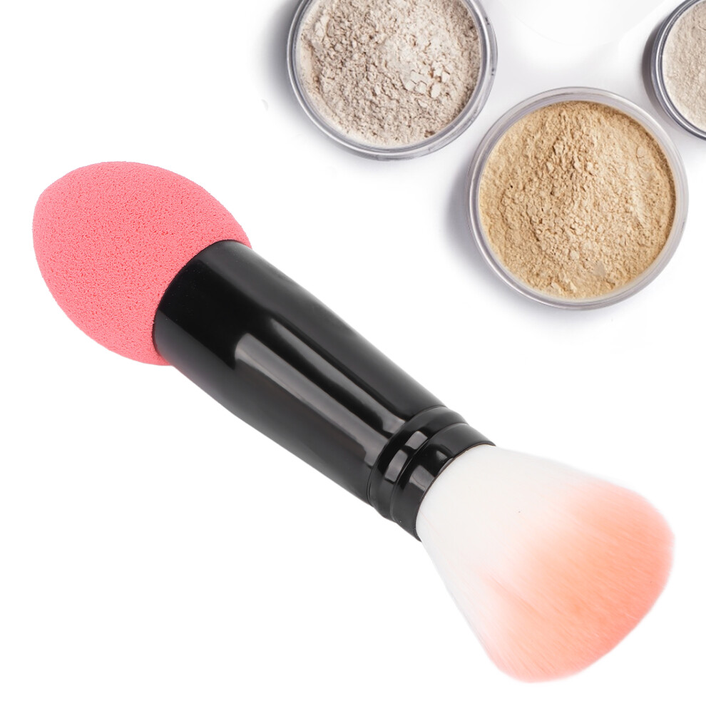 Red Multifunction Double Head Blush Brush Rose Soft Fluffy Fiber Makeup Tool