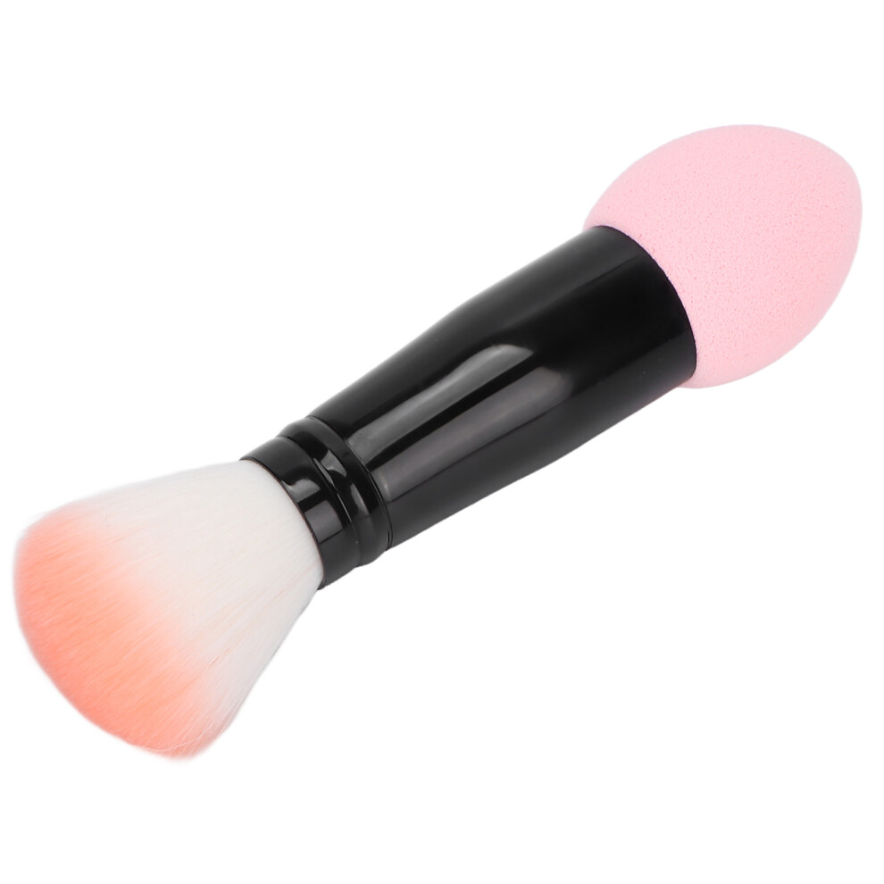 Pink Double Head Blush Brush Soft Fluffy Fiber Face Makeup Tool