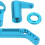 Kit sterzo in alluminio per RC 1/10 blu per camion 6