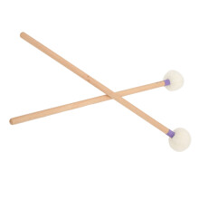 Purple Drum Mallet Pair with Non-Slip Wooden Handle for Percussion