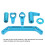 Kit sterzo in alluminio per RC 1/10 blu per camion 4