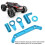 Kit sterzo in alluminio per RC 1/10 blu per camion 9