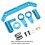 Kit sterzo in alluminio per RC 1/10 blu per camion 11