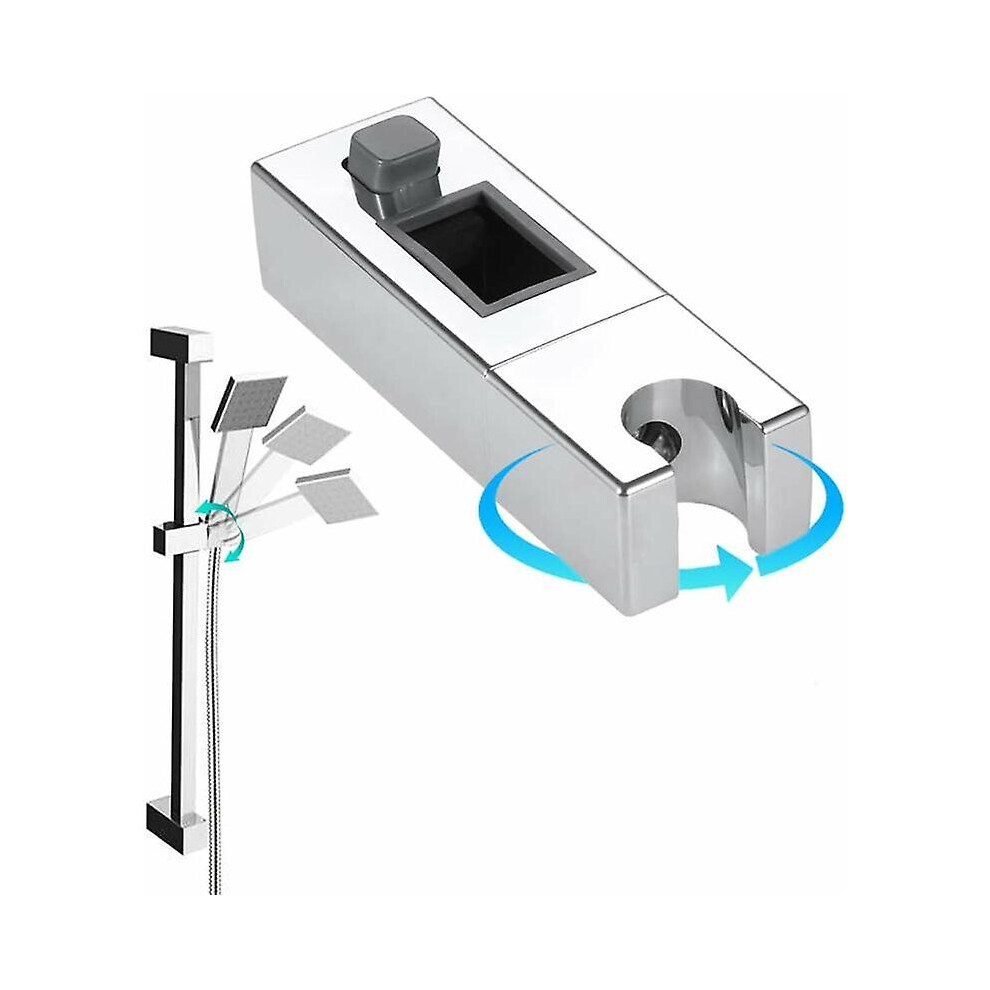 Kikidex (As Show, One Size) Sliding Holder For Adjustable Rectangular Shower Head For Bathroom