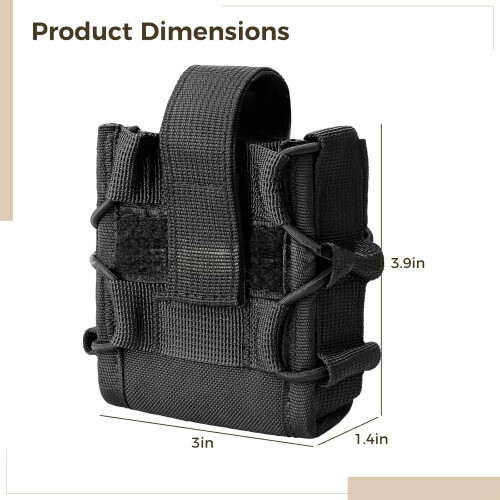 Tactical Handcuff Pouch With Adjustable Strap Quick Access Nylon Construction Fits Standard Handcuffs 1