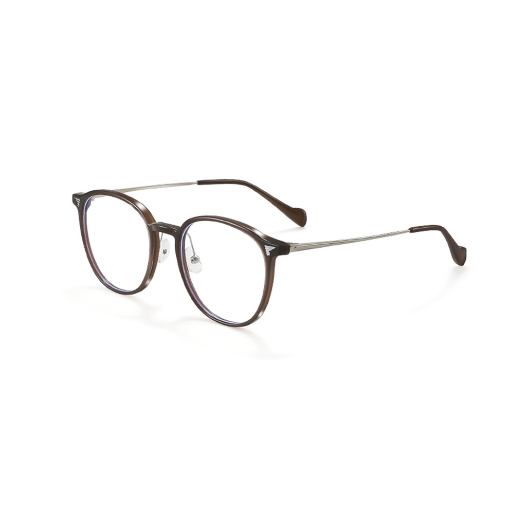 Blue/Light/Brown Oversized Round Reading Glasses Unisex Blocking 2.0 Diopter Frame